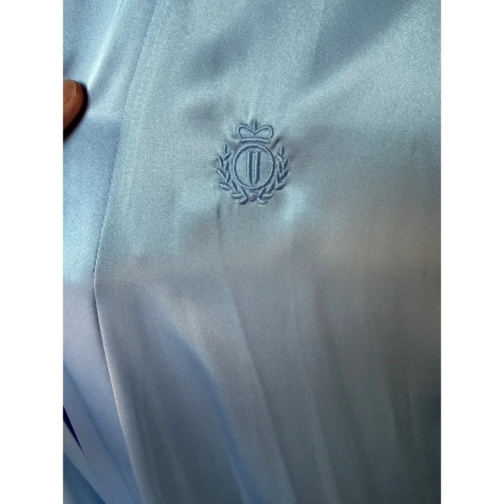 Jones New York Robe & Nightgown Blue Satin Long Maxi Size S